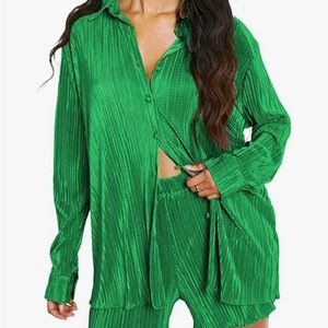 Amazon Viral two piece set green